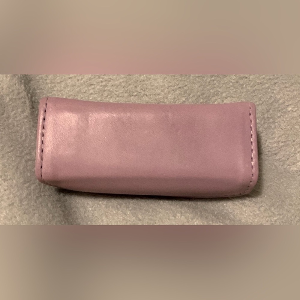 RARE Vintage NWOT COACH Lilac Purple Leather Lipstick Case with Cosmetic Mirror - Picture 4 of 14